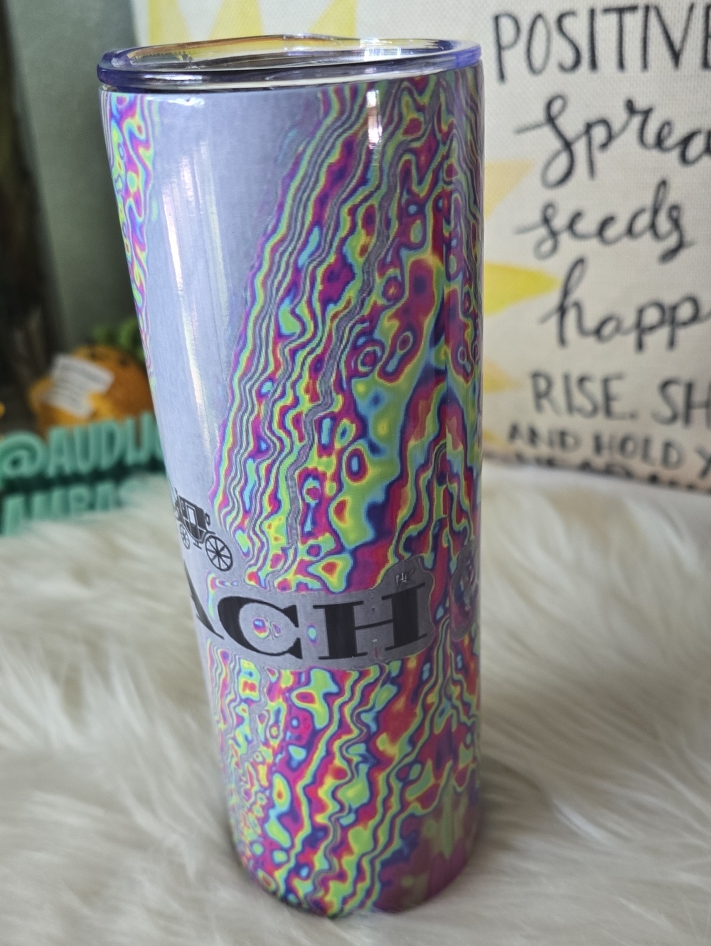 FASHION NWT Travel Tumbler With Lid And Straw, And Scrubber, Off BRAND - Picture 3 of 6